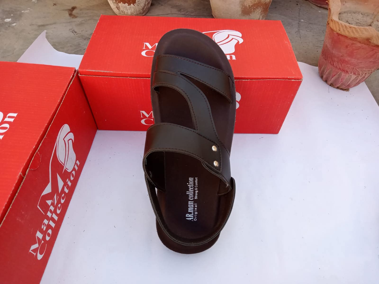 Men’s Sandal Arabic Slipper + PU Slipper