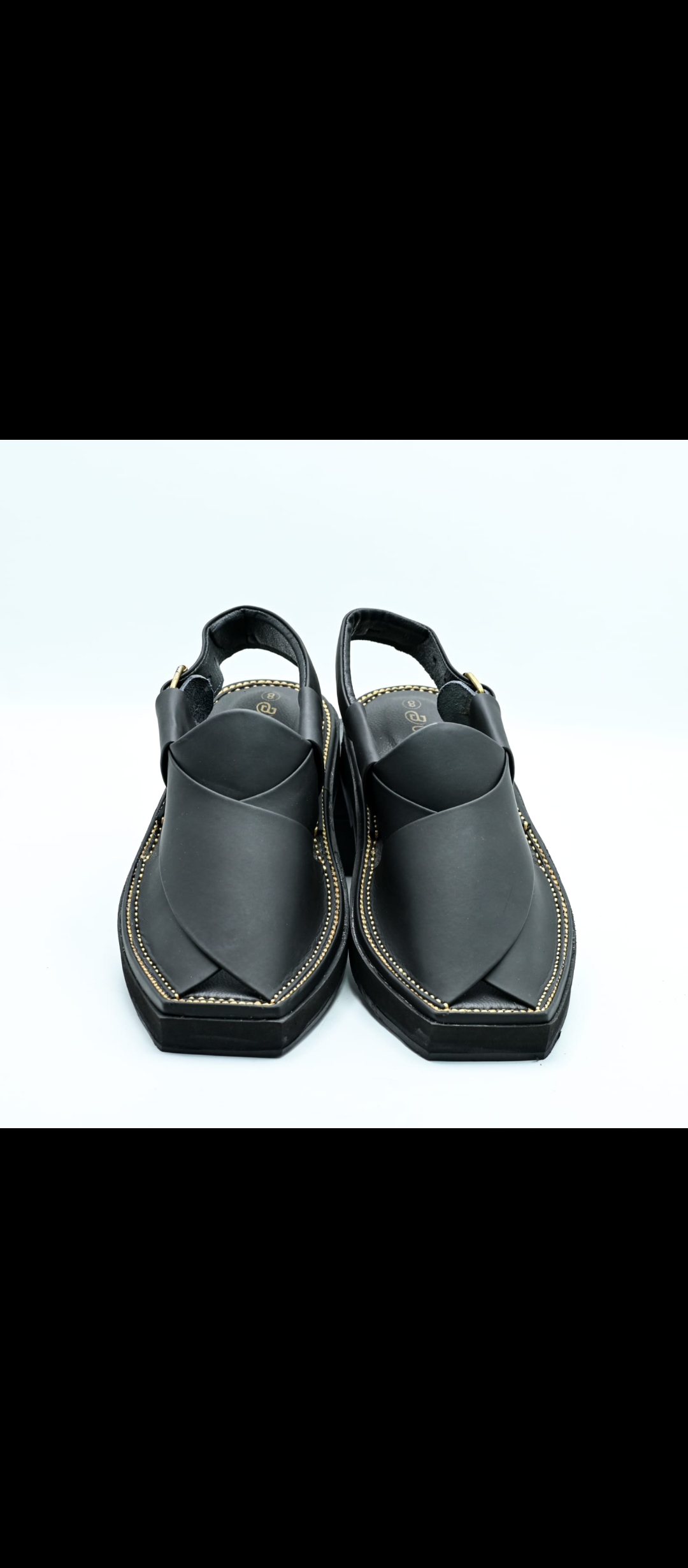 Mens sandals Mat Black chapppal