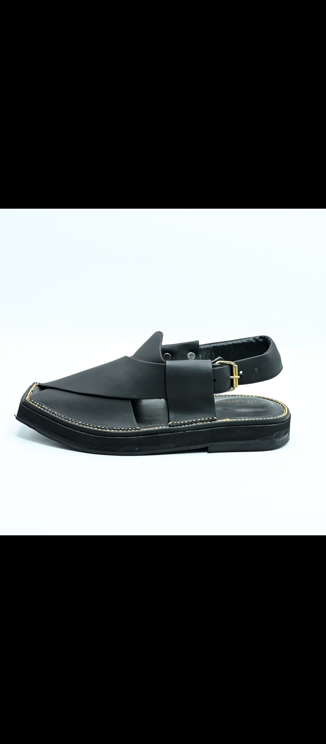 Mens sandals Mat Black chapppal