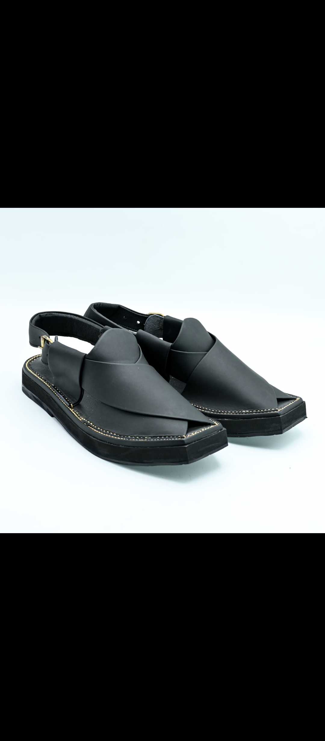 Mens sandals Mat Black chapppal