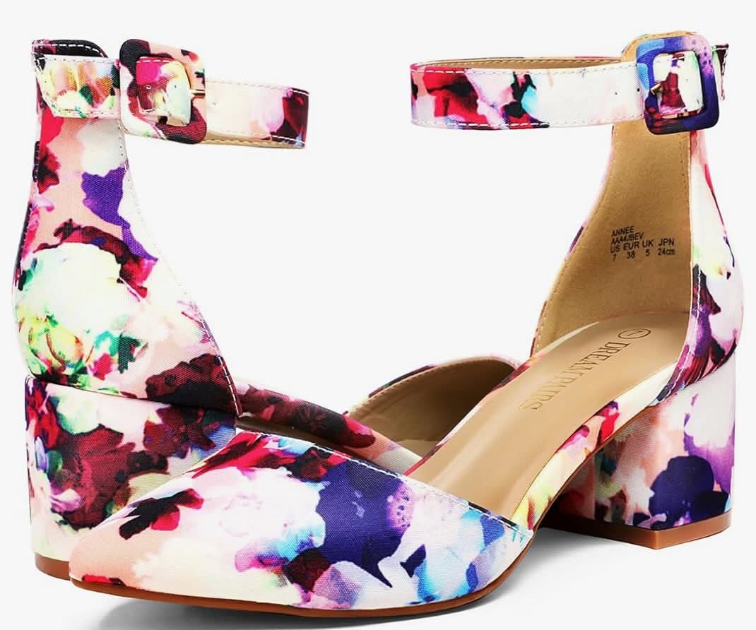 Womens Printed leather heels for all season