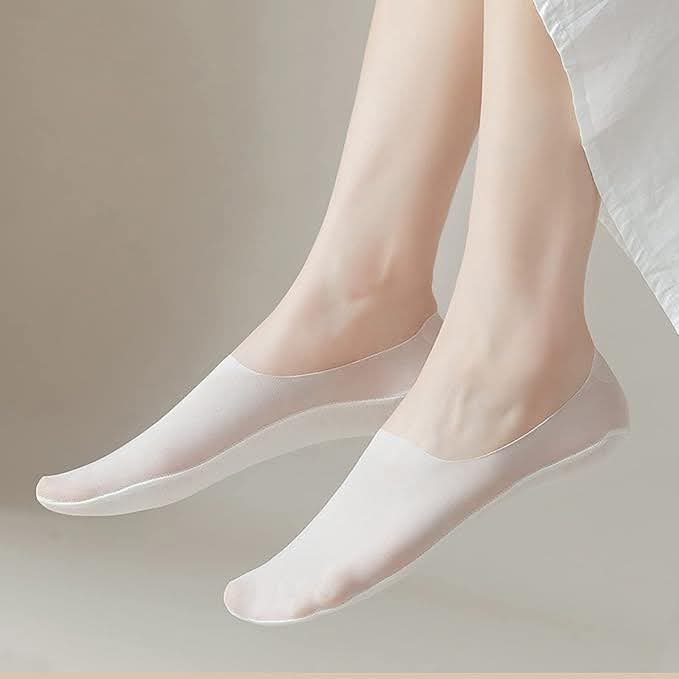 Women’s No Show Socks – Breath courtable Nylon Ice Silk, Non-Slip Silicone, Invisible Low Cut Ankle, Thin & Comfortable