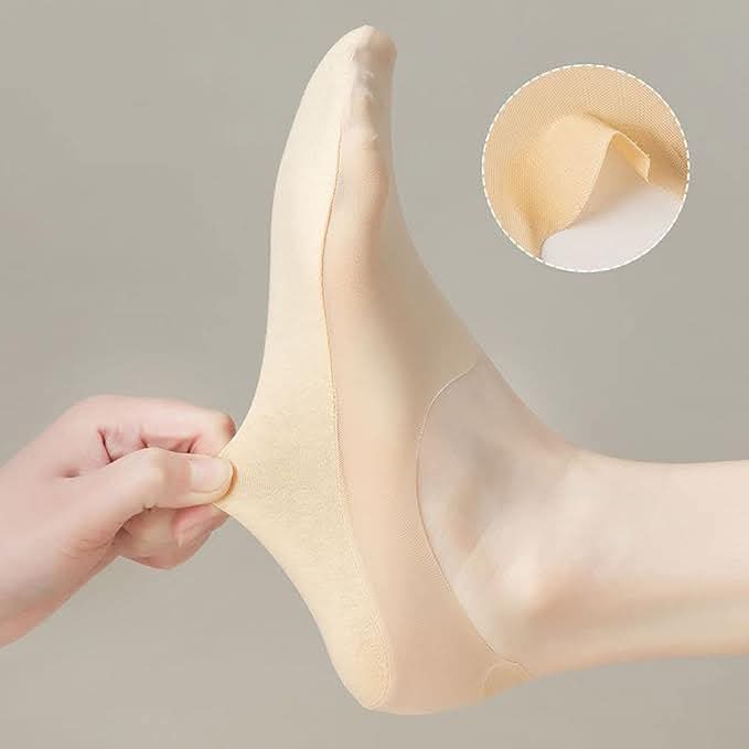 Women’s No Show Socks – Breath courtable Nylon Ice Silk, Non-Slip Silicone, Invisible Low Cut Ankle, Thin & Comfortable