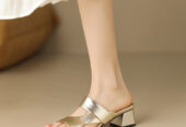 Women’s Salsa Block Heel – Silver/Gold