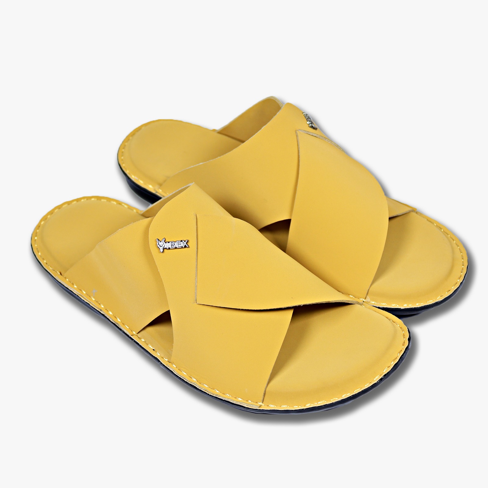 Mens Soft and Easy to wear slippers upper leather soles rubber