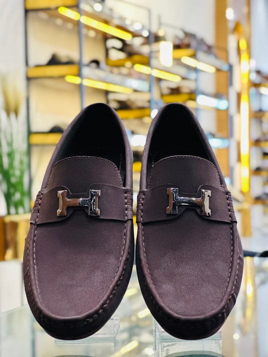 Loafer shoes rubber sole soft padding driving mock mens