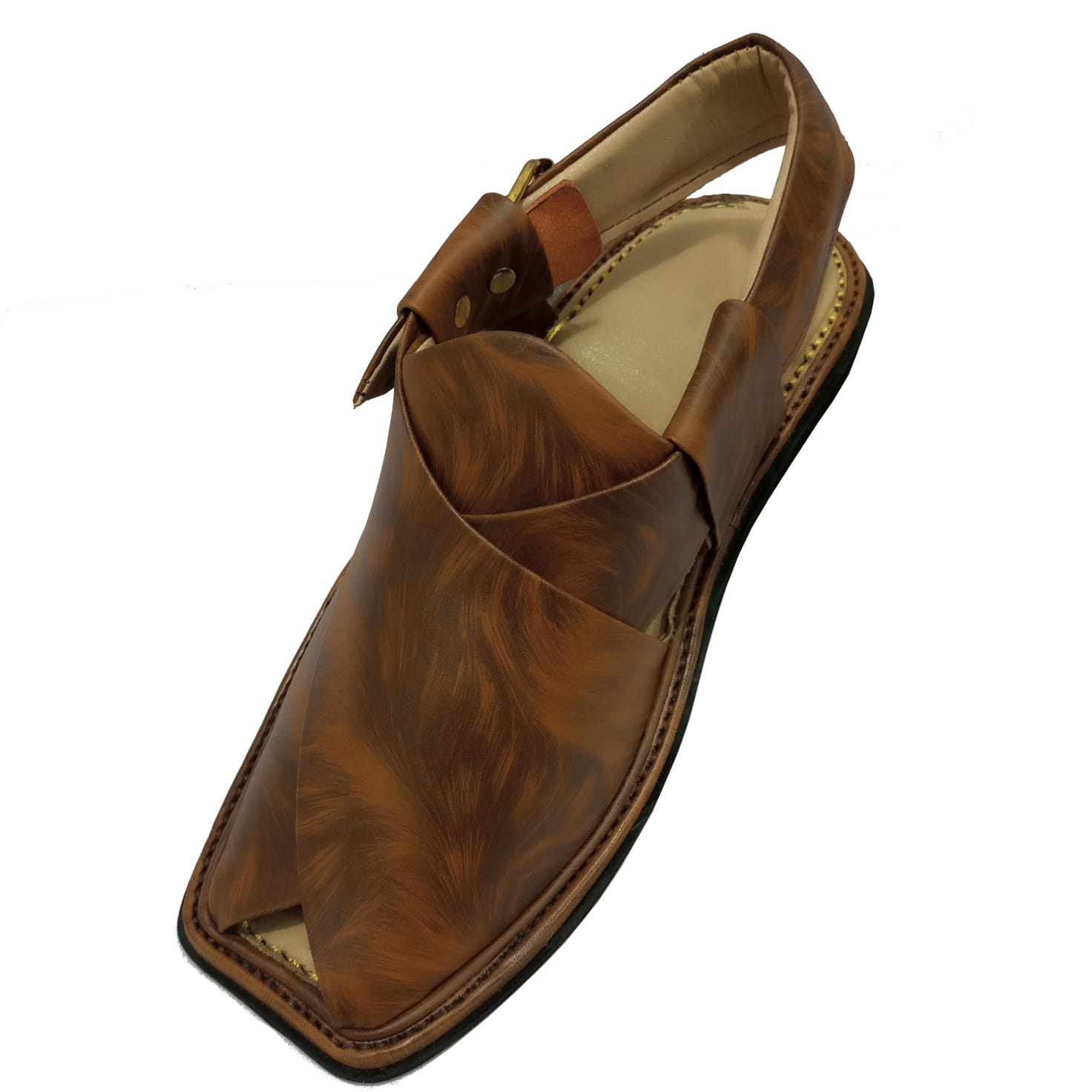 Tiger print peshawari chappal mens