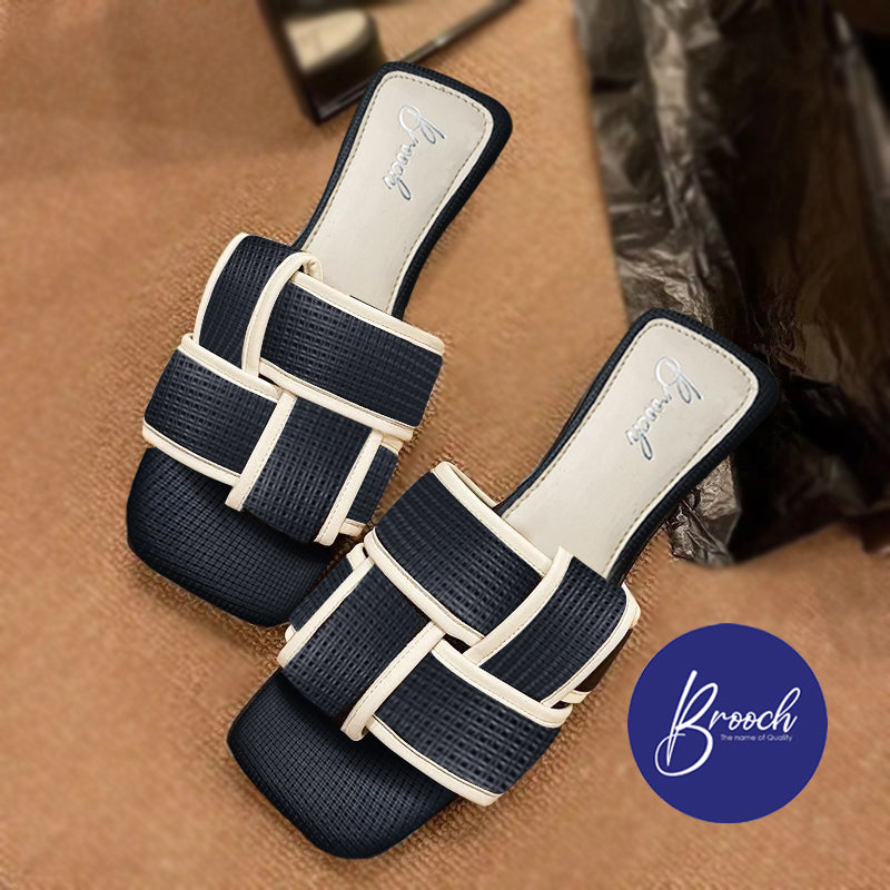 SWFL-999 Square Weave Flat Slipper Design women’s