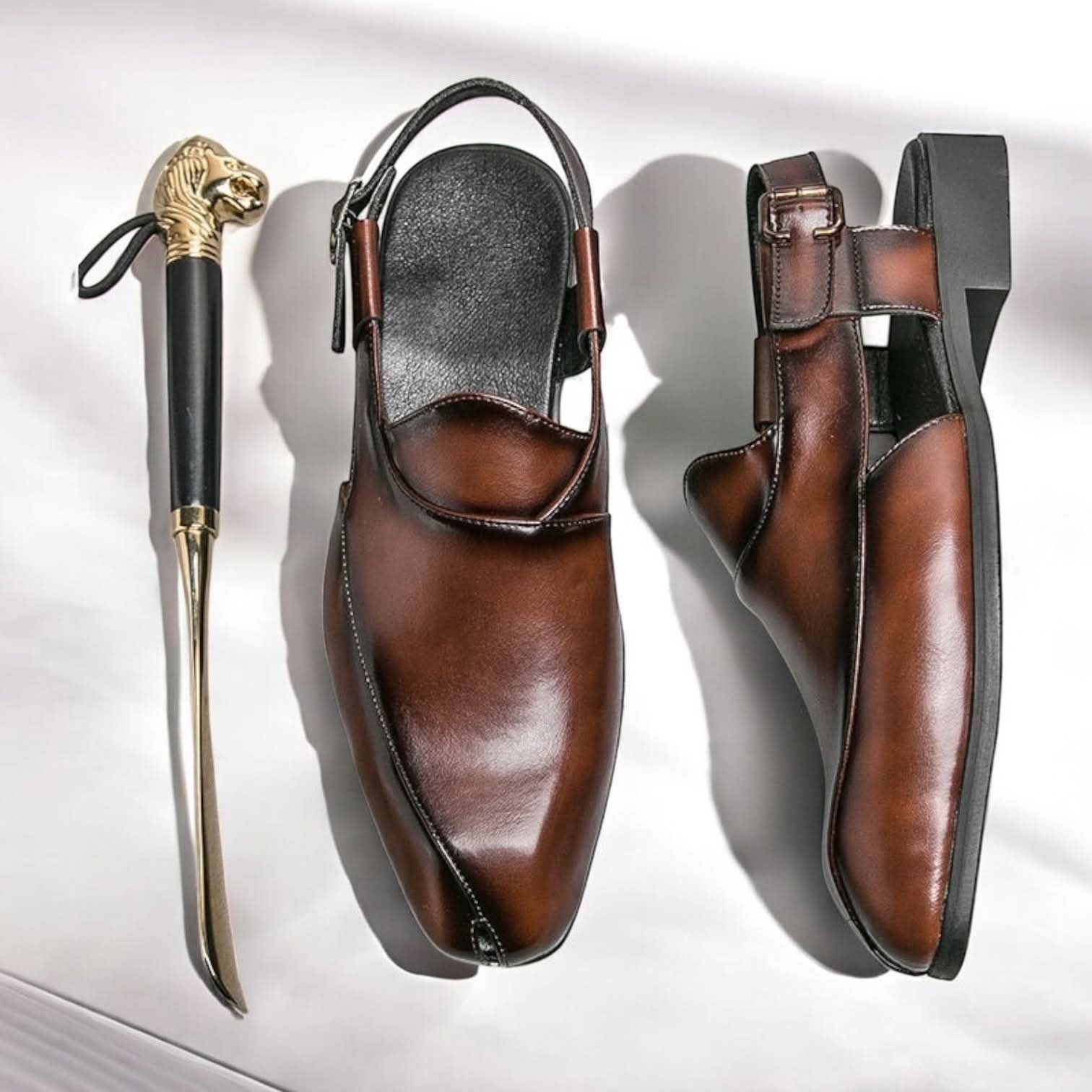 Mens sandals Italian Leather Leisure Chappals – 16589