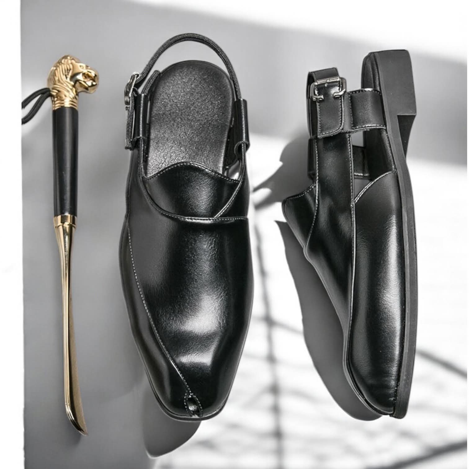 Mens sandals Italian Leather Leisure Chappals – 16589