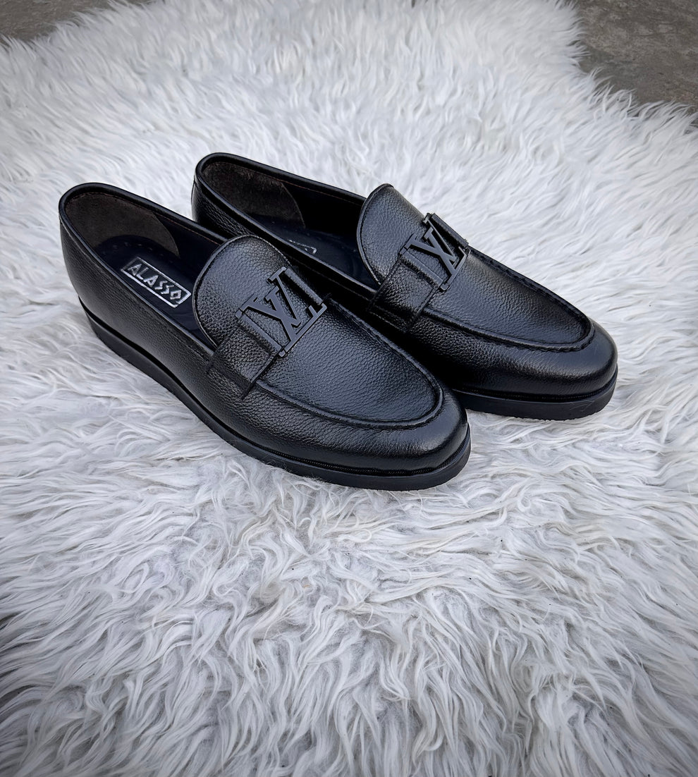 Mens casual loafers LAVA – BLK (soft medicated sole)