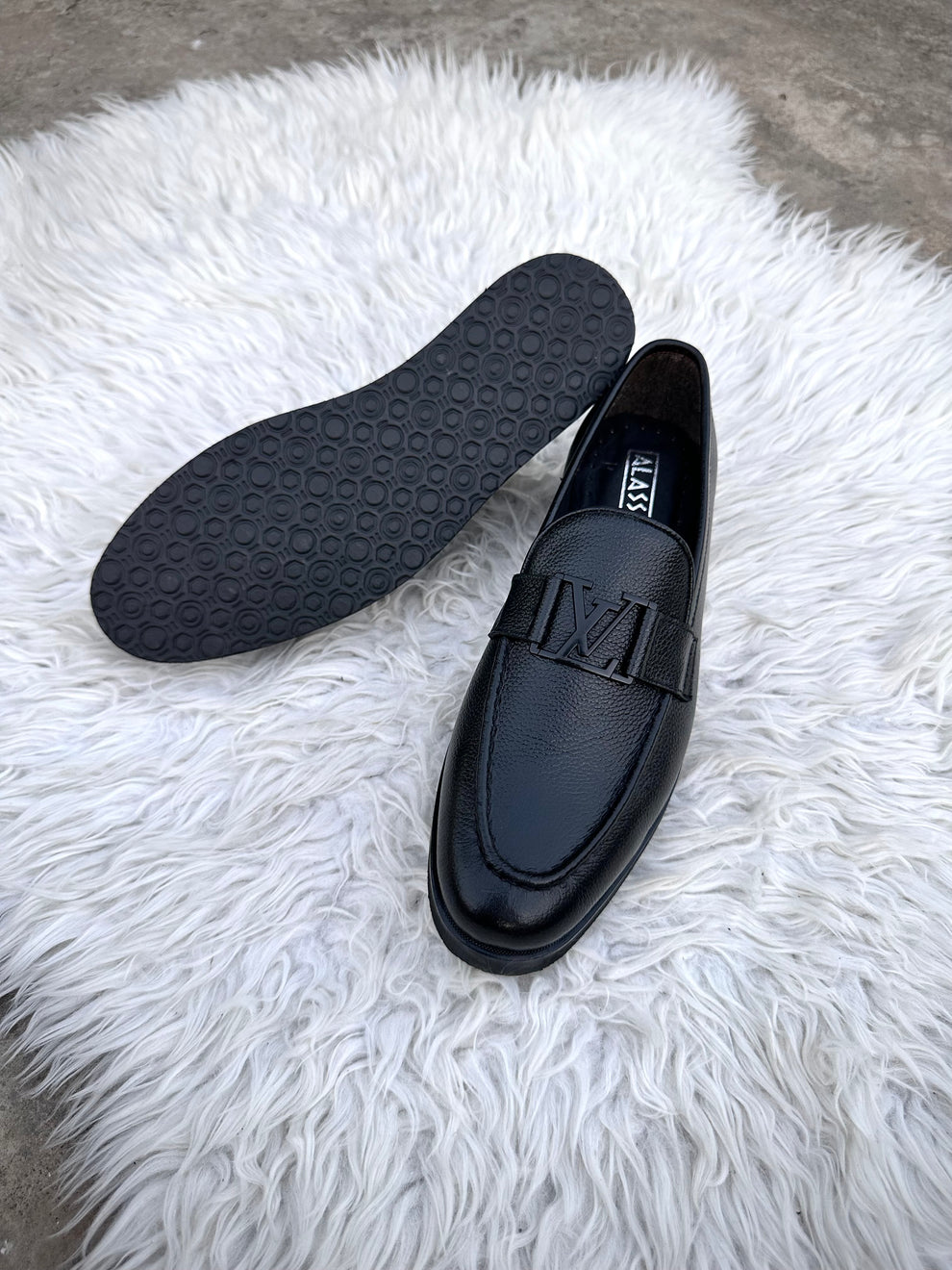 Mens casual loafers LAVA – BLK (soft medicated sole)