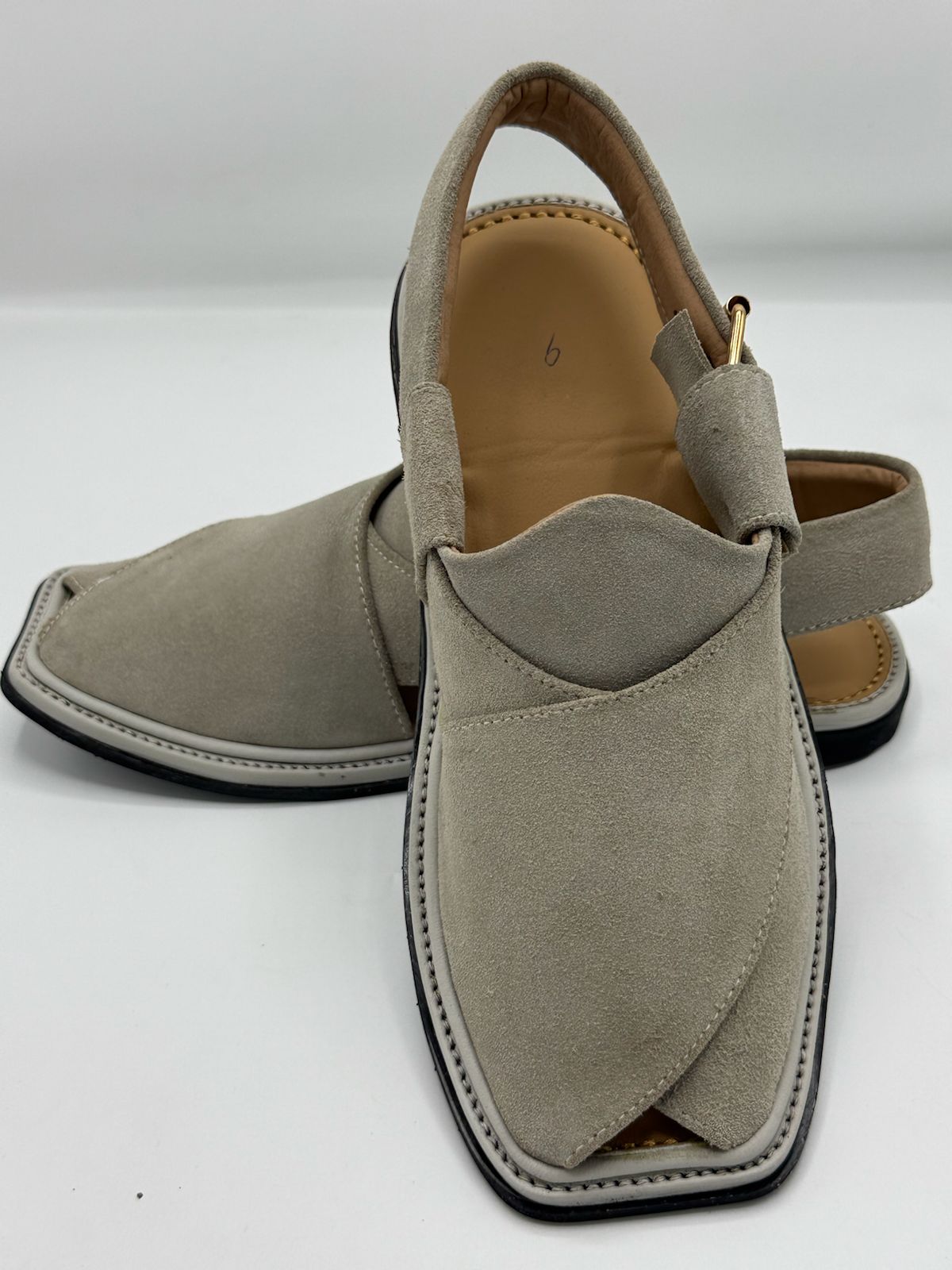 Suede Traditional Camel Peshawari Chappal mens