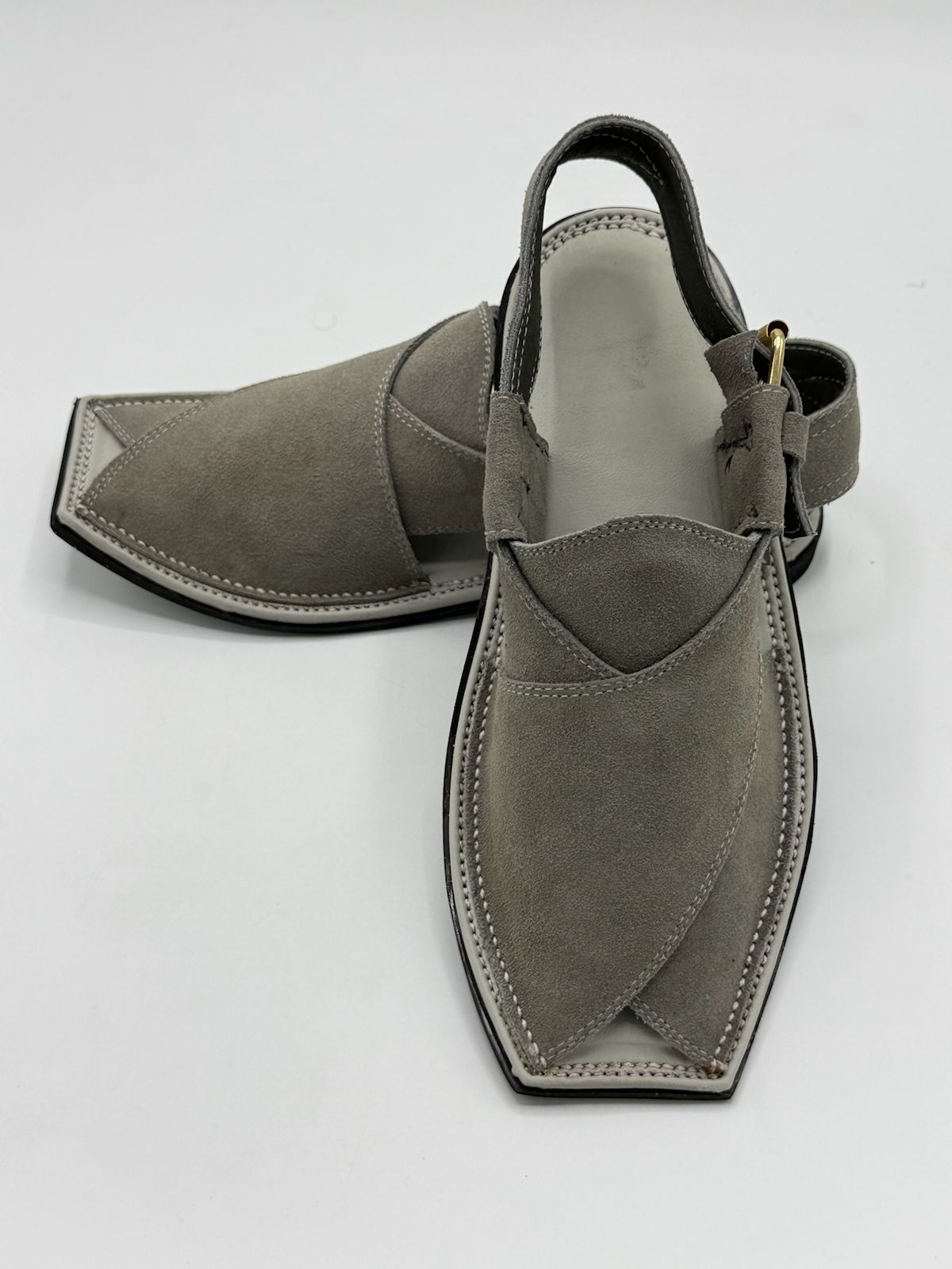 Suede Traditional Camel Peshawari Chappal mens