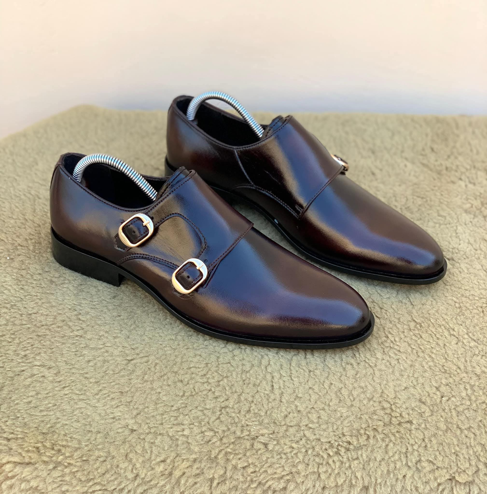 Leather shoes two mock mens dress