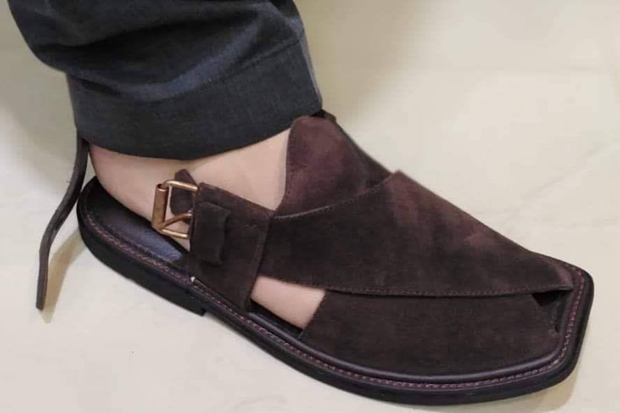 Round shape suede leather mens casual