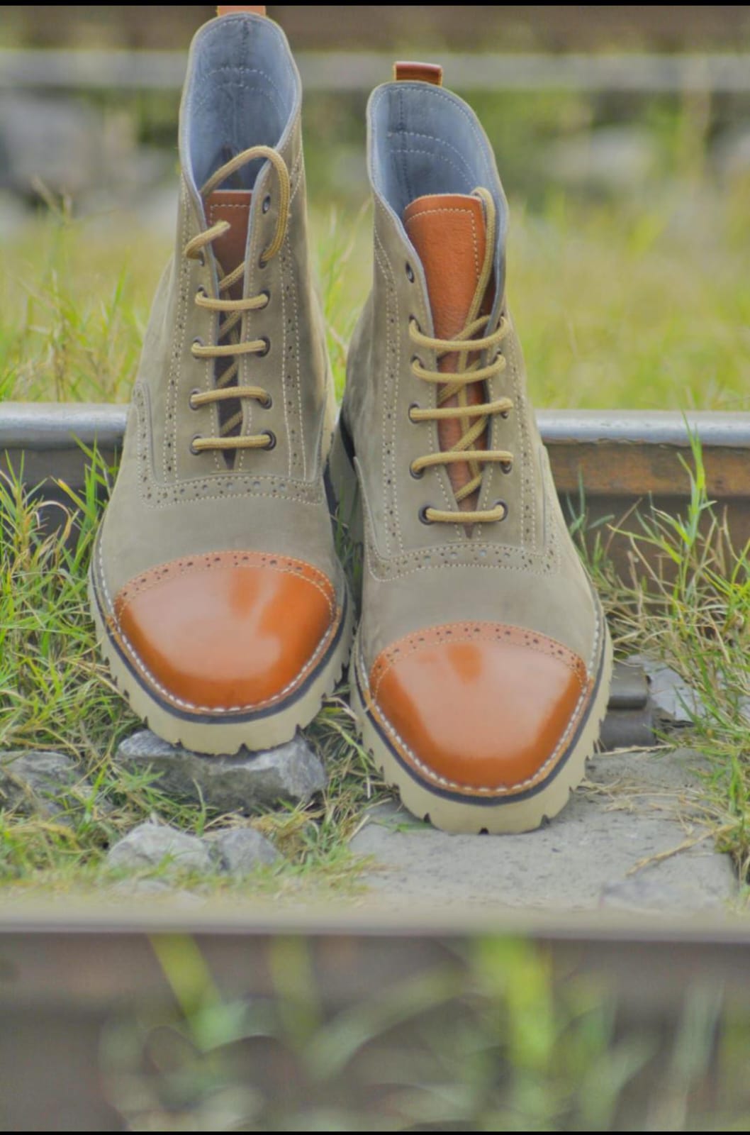 Nubuc leather boots mens