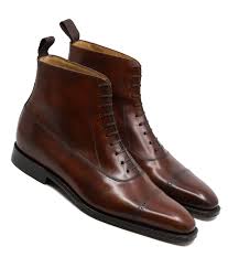 Men’s New Handmade Brown Leather Marching Latest Party Ankle High Formal Boots