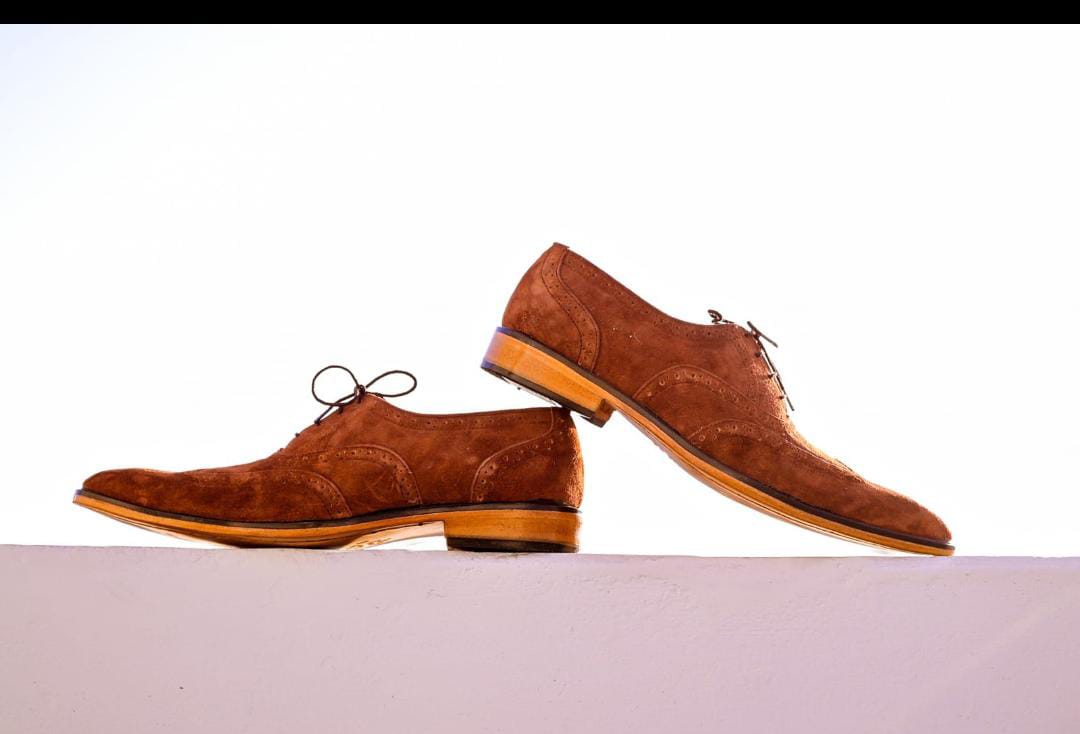 Carlos Brown Oxford shoes men`s dress