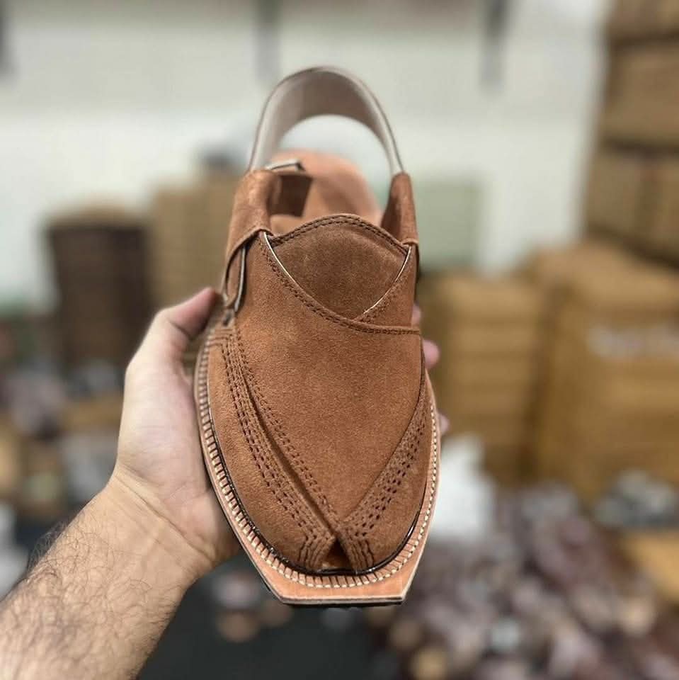 Product code: 092367 Naurozi mens Chappal  100% Original Suede Leather Chappal