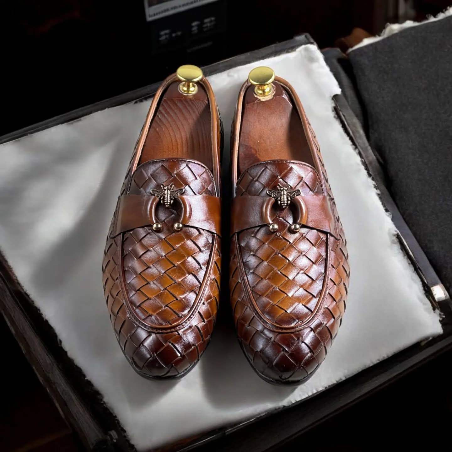 Leathers loafer shoes mens