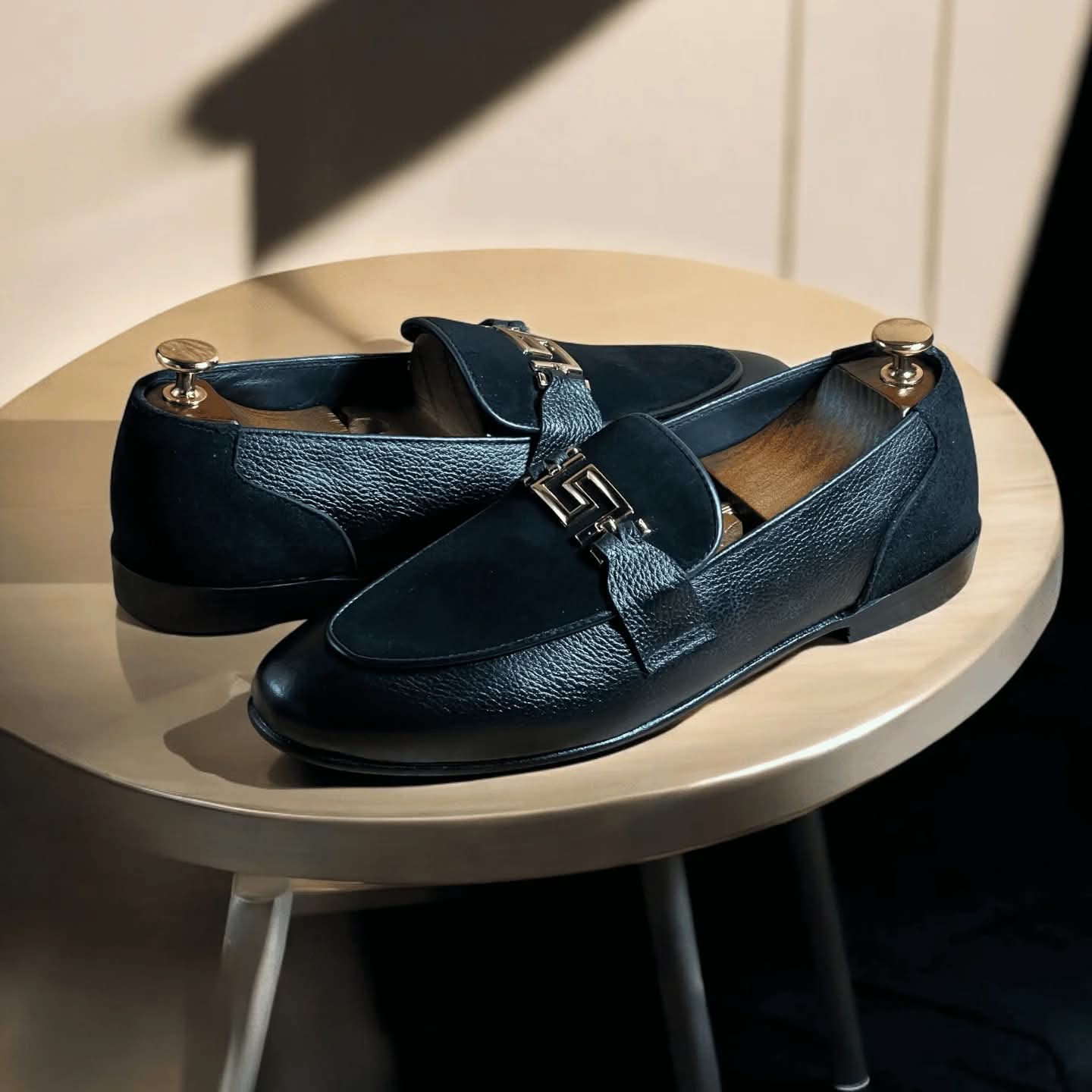 Loafer seued leather shoes mens