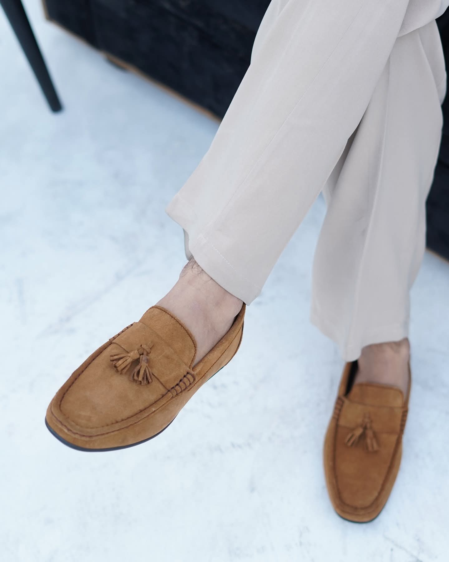 Suede leather shoes mens casual