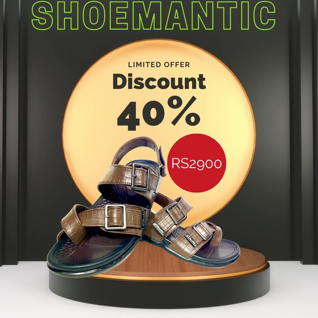 Men’s leather sandals rubber sole