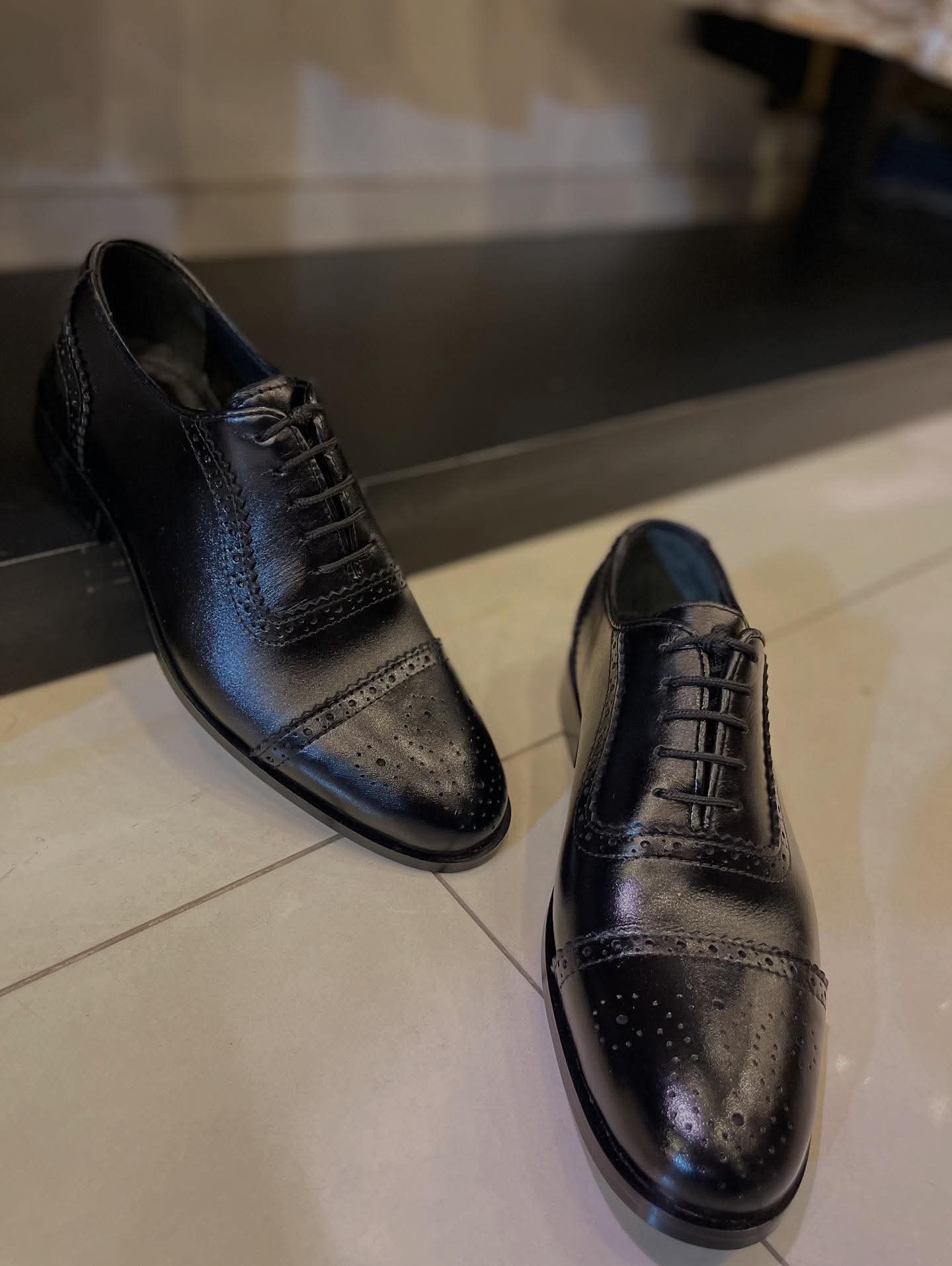 Oxford shoes leather make mens dress