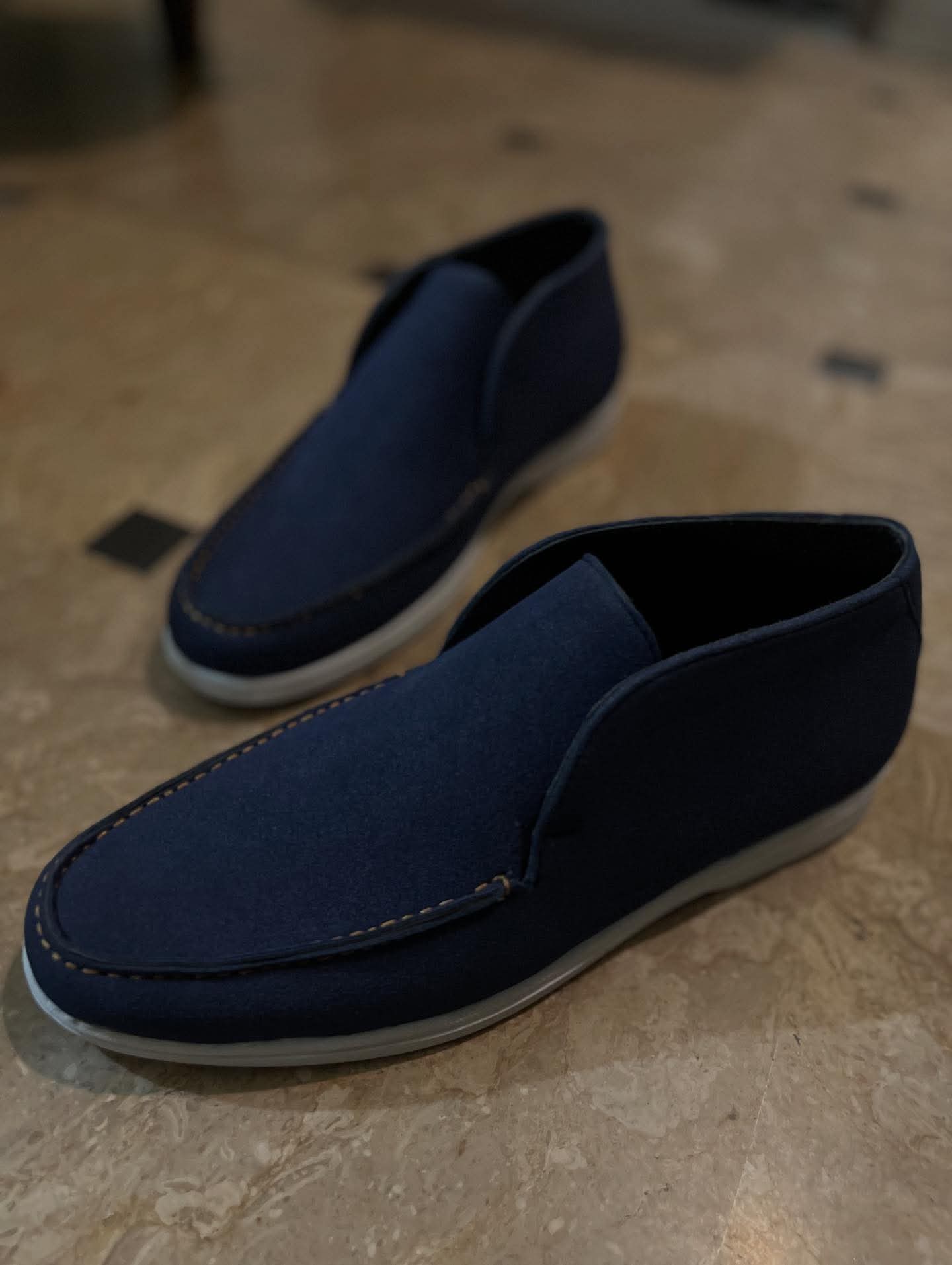 Suede leather shoes mens casual