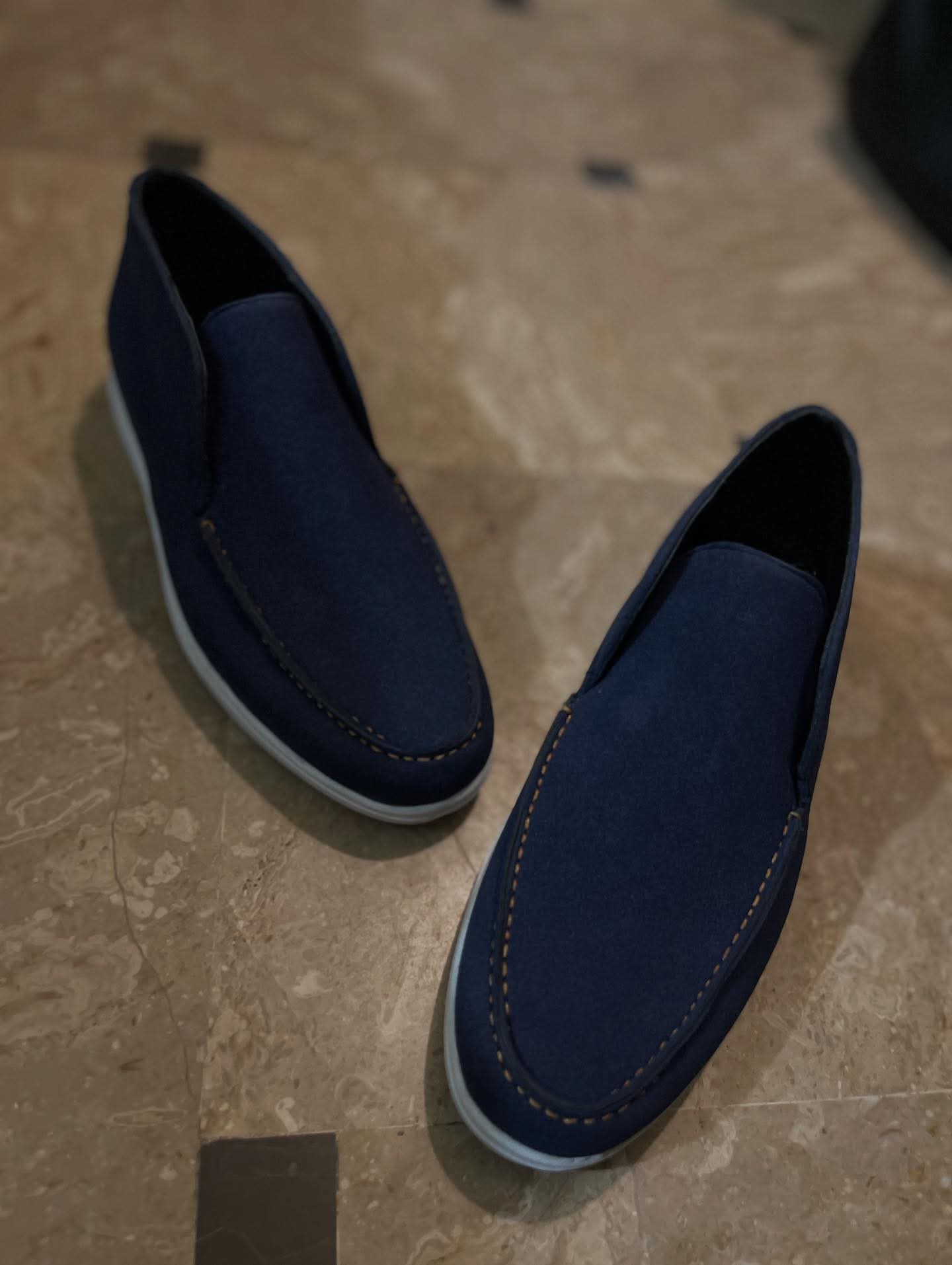 Suede leather shoes mens casual
