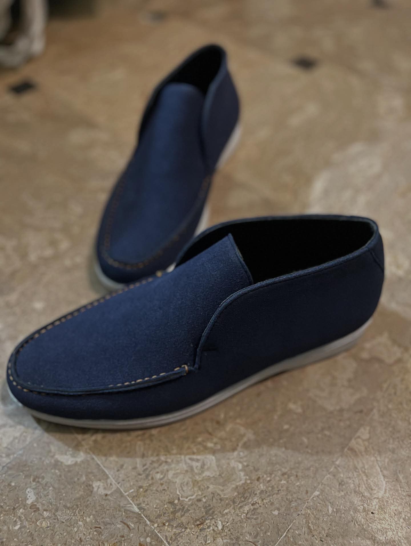 Suede leather shoes mens casual