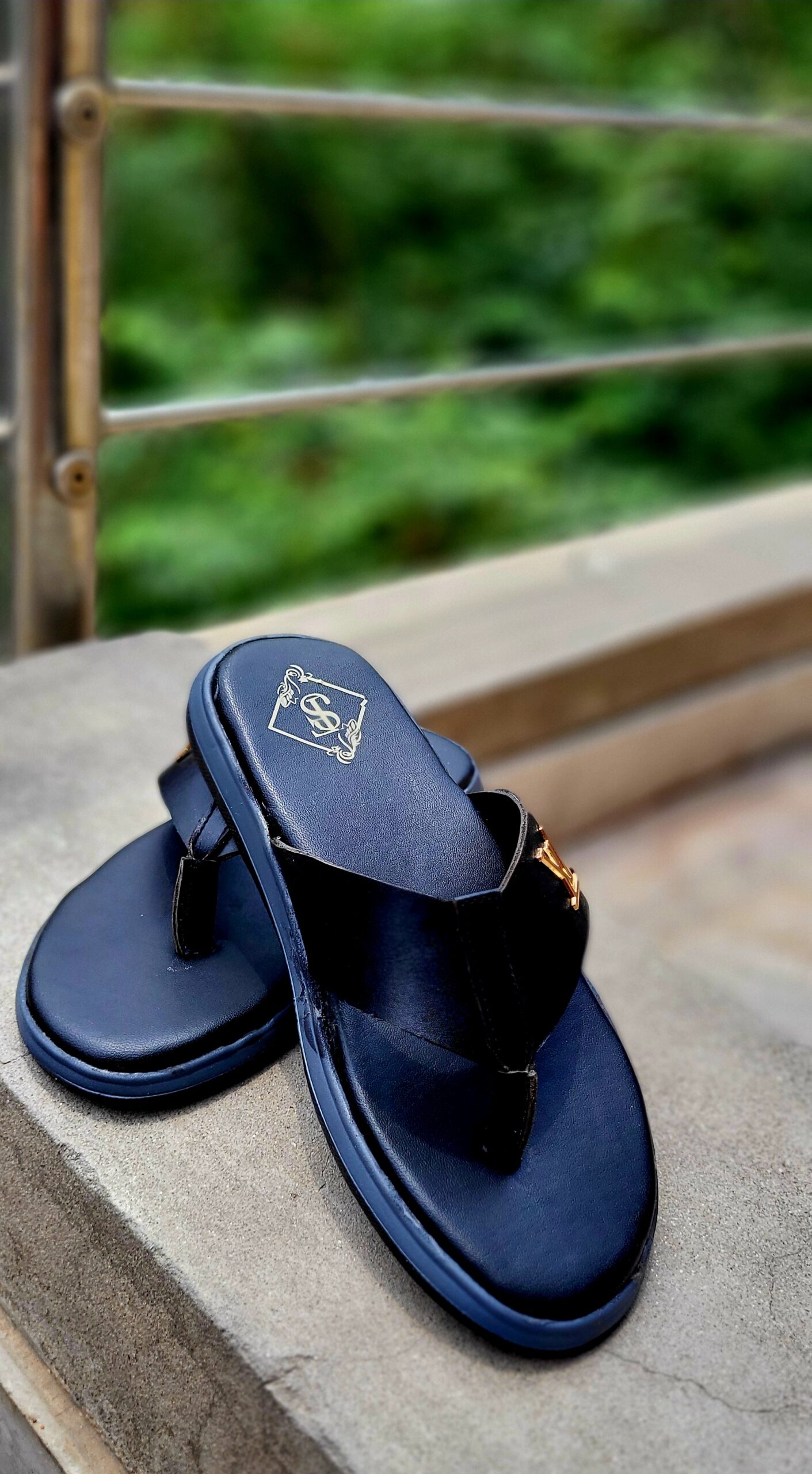 Handmade leather slipper mens