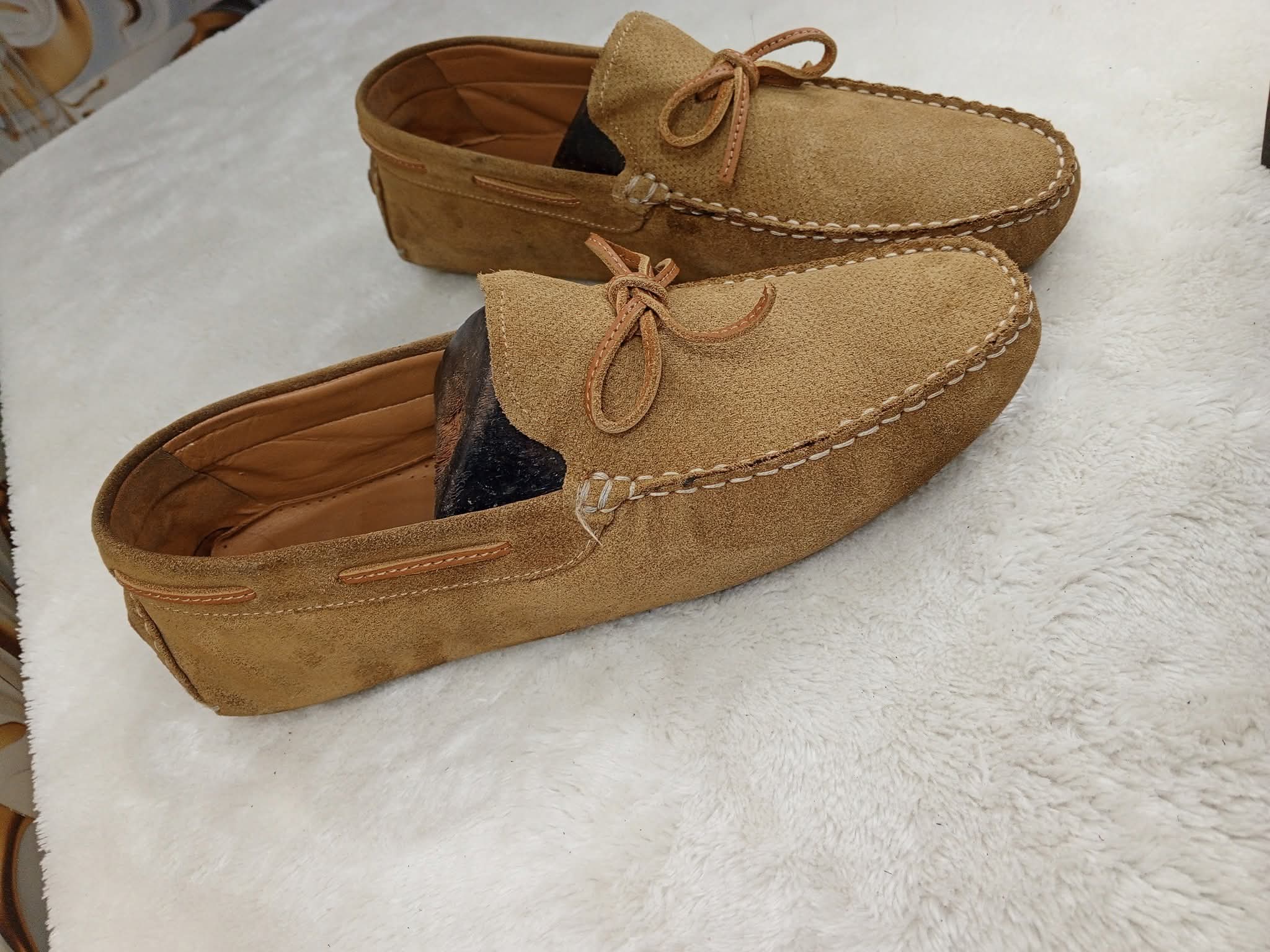 Suede leather Loafers mens