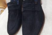 Suede leather loafers mens