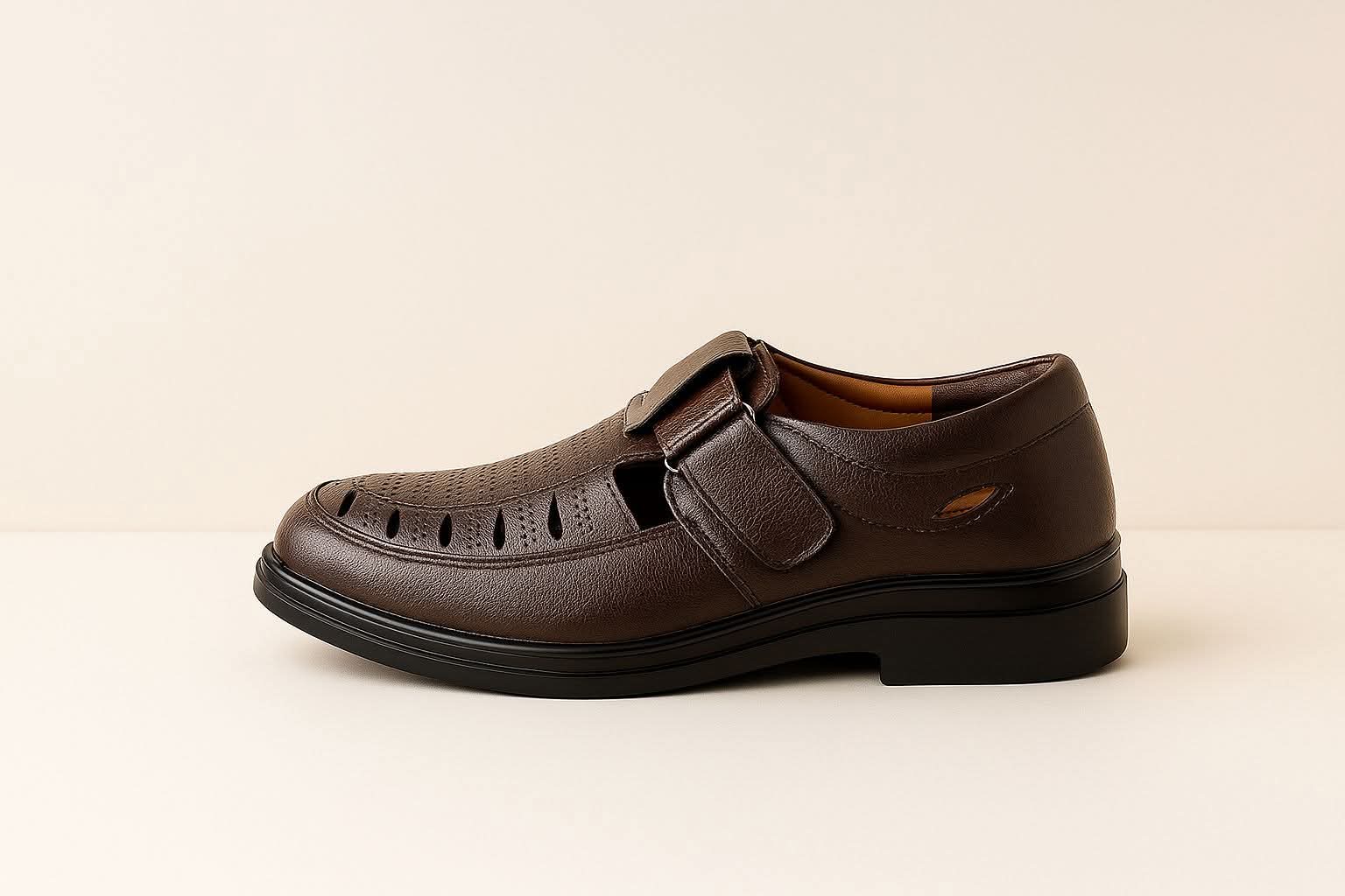 Leather sandals for men