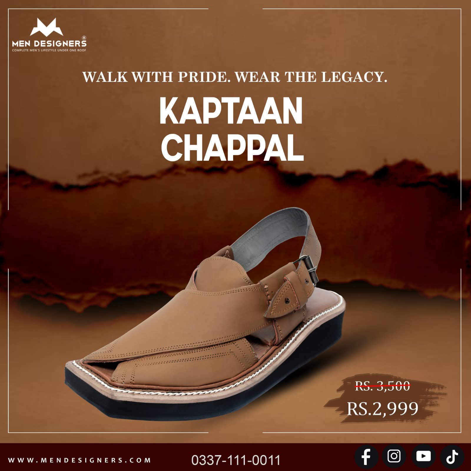 Kaptaan sole men’s chappal