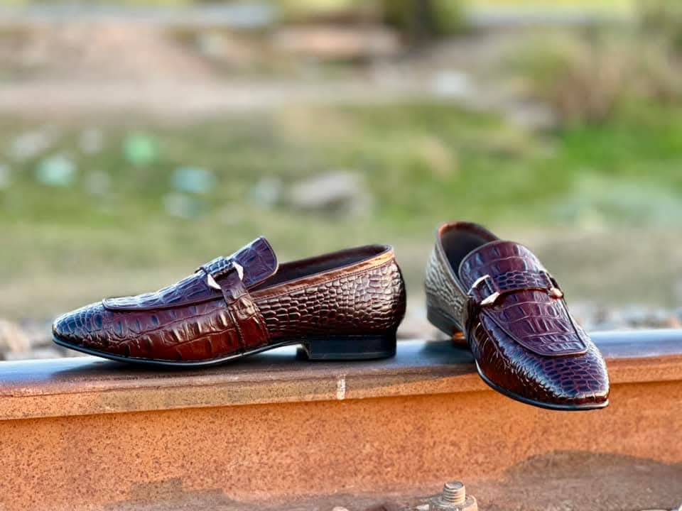 Loafer shoes crocodile leather men’s