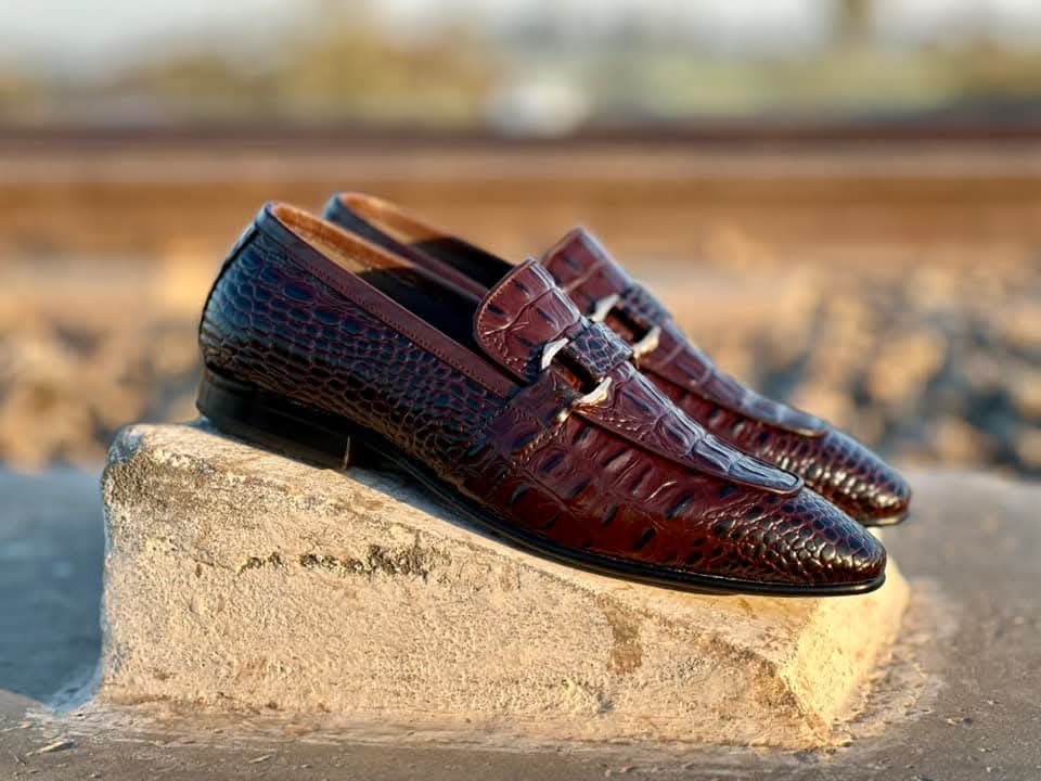 Loafer shoes crocodile leather men’s