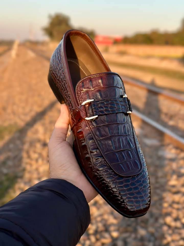Loafer shoes crocodile leather men’s