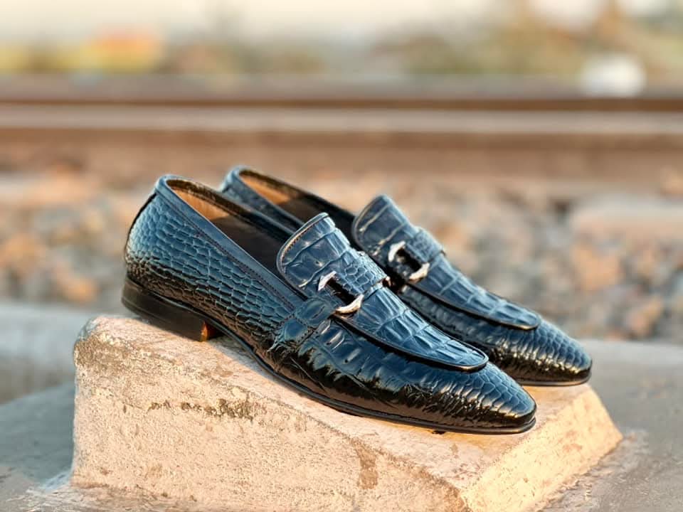 Loafer shoes crocodile leather men’s