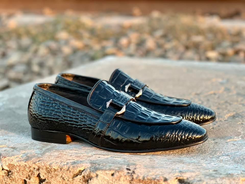 Loafer shoes crocodile leather men’s