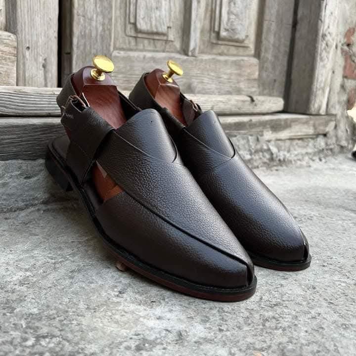 Traditional peshawari chappal pure Leather Handmade mens