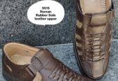Roman sandal rubber sole upper leather mens