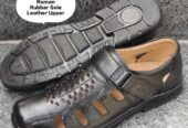 Roman sandal rubber sole upper leather mens