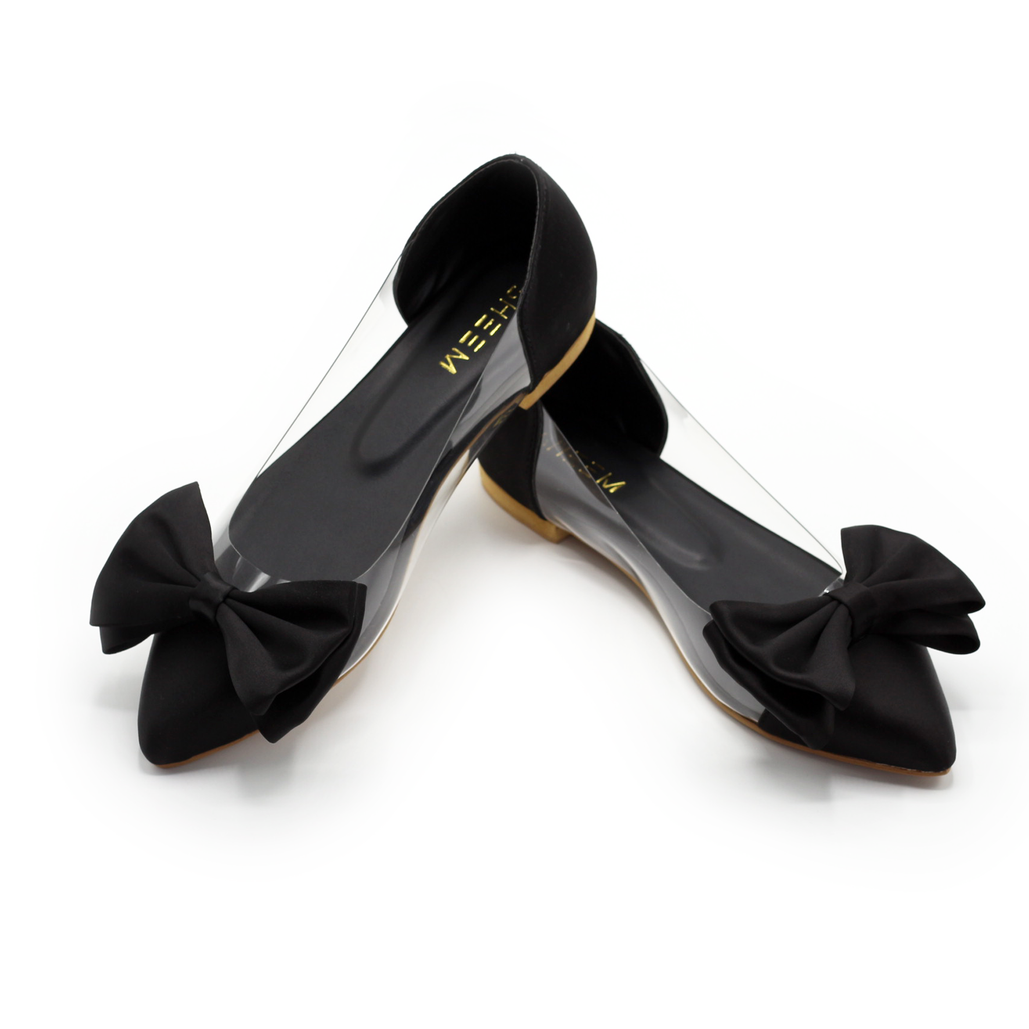 Bow Pointed Pumps Black women’s