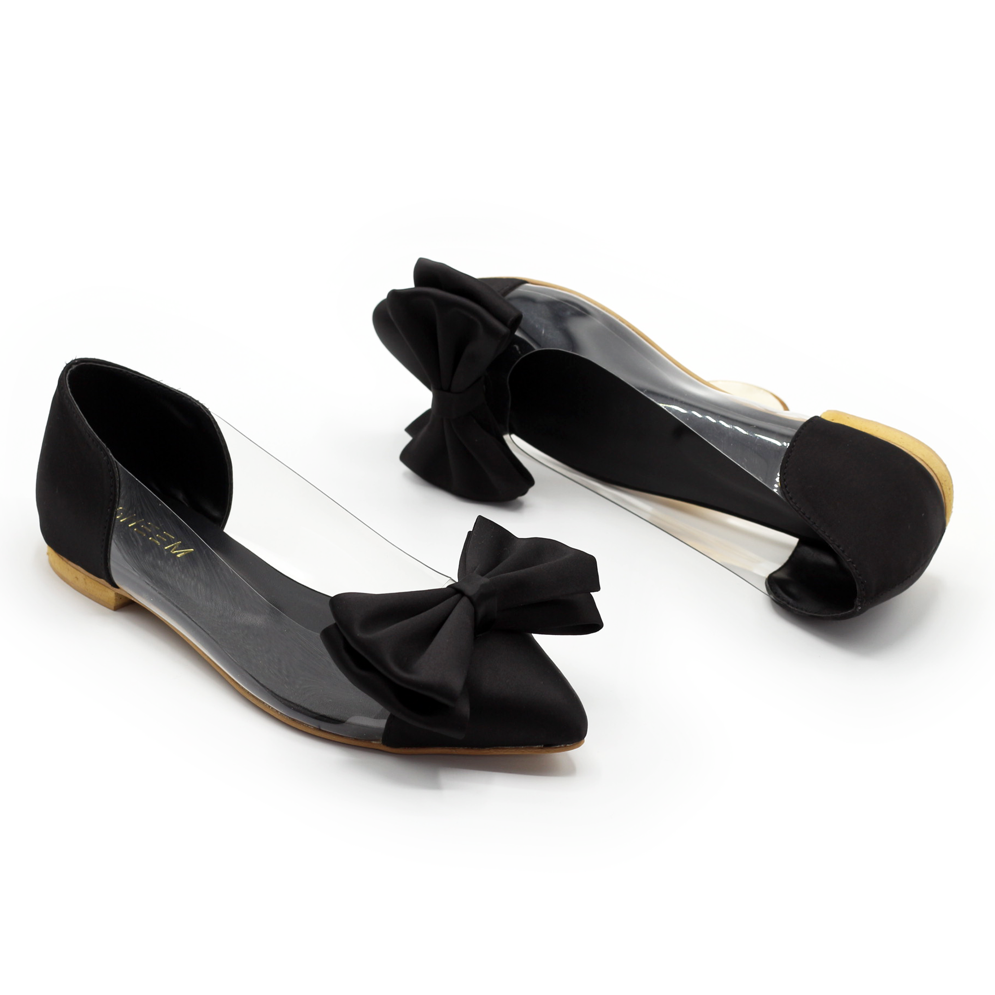 Bow Pointed Pumps Black women’s