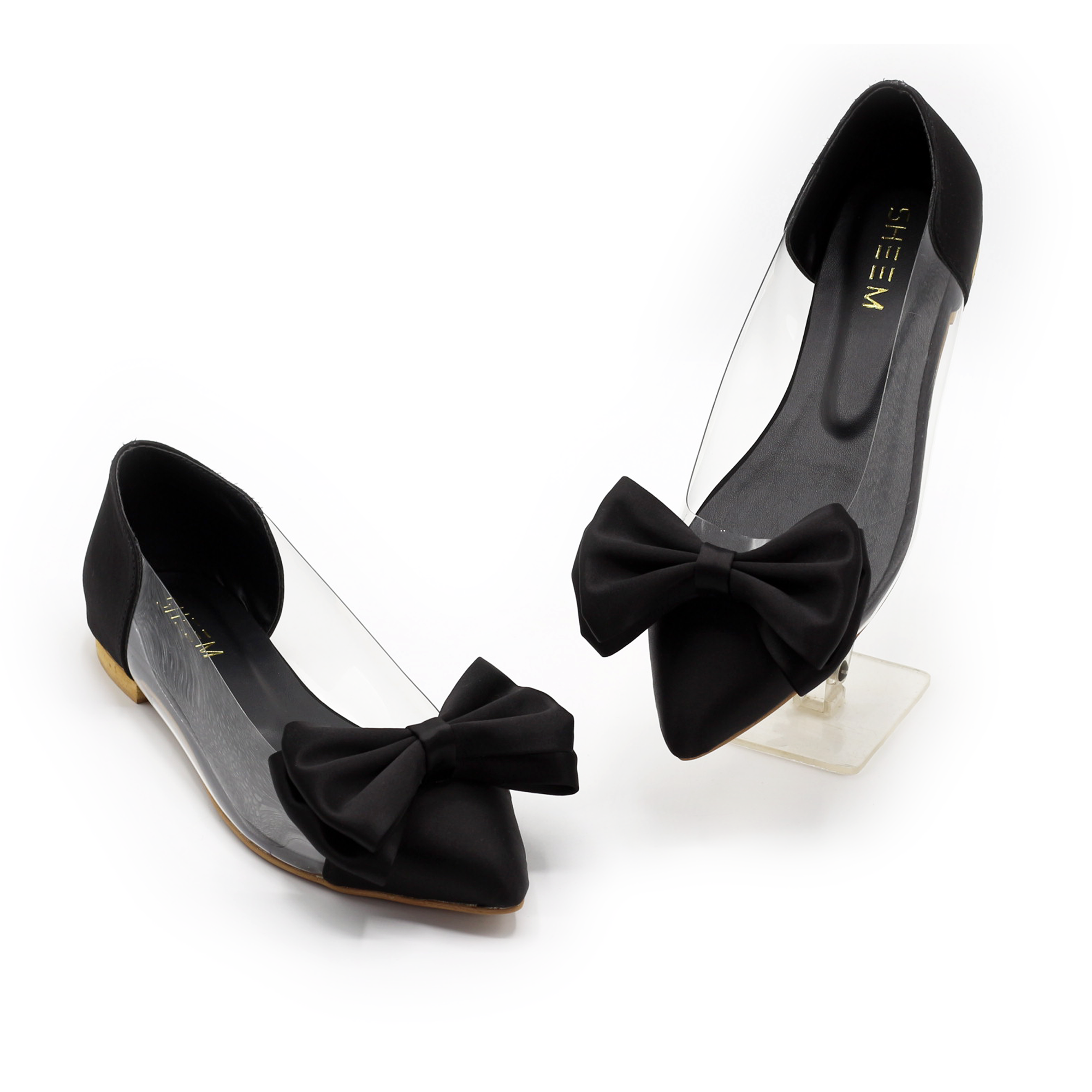 Bow Pointed Pumps Black women’s