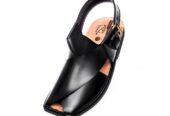 Black Charsadda Gol T Chappal – 092242 mens