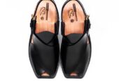 Black Charsadda Gol T Chappal – 092242 mens